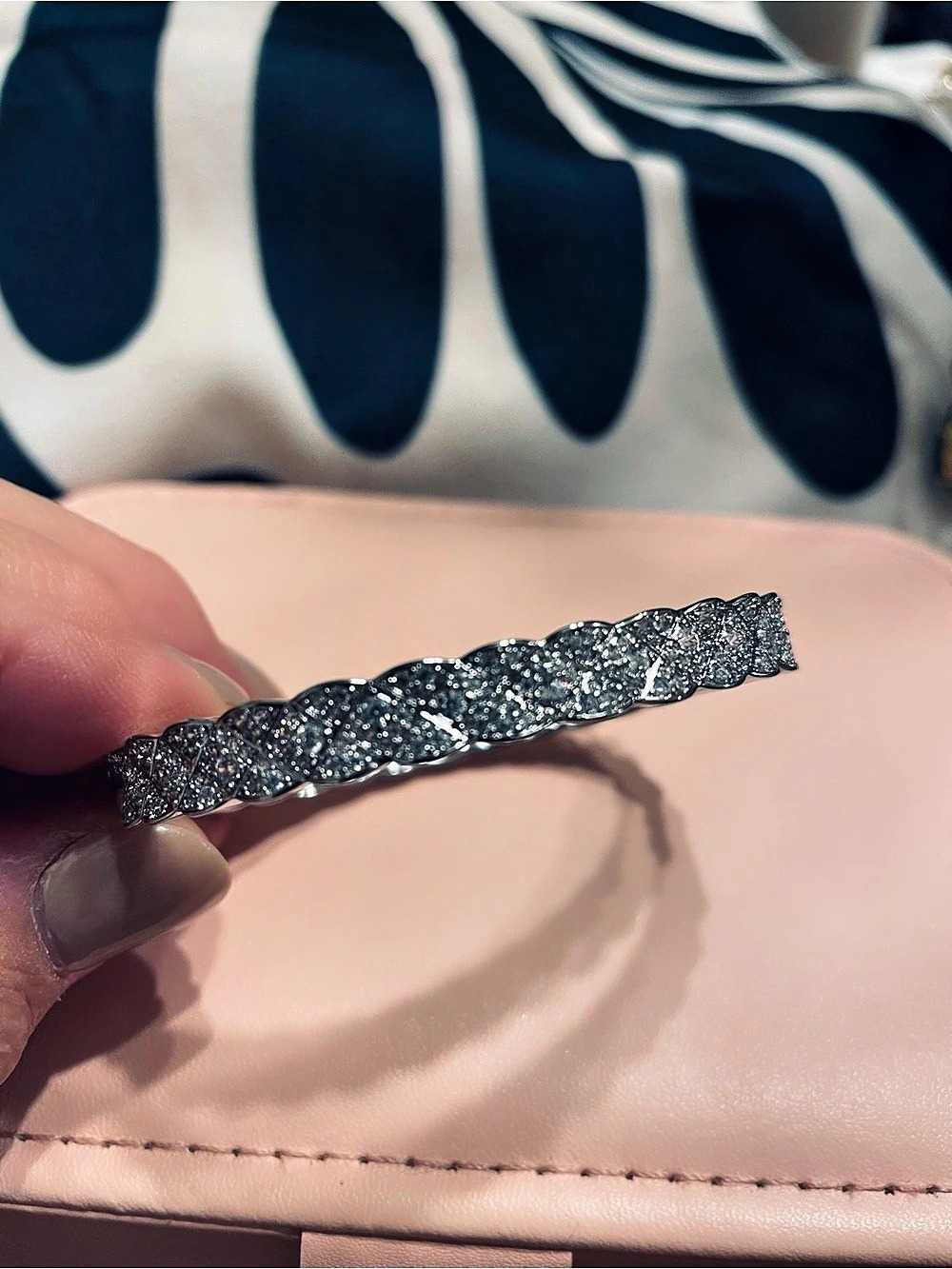 Silver Pavi Two Sided Bracelet - New